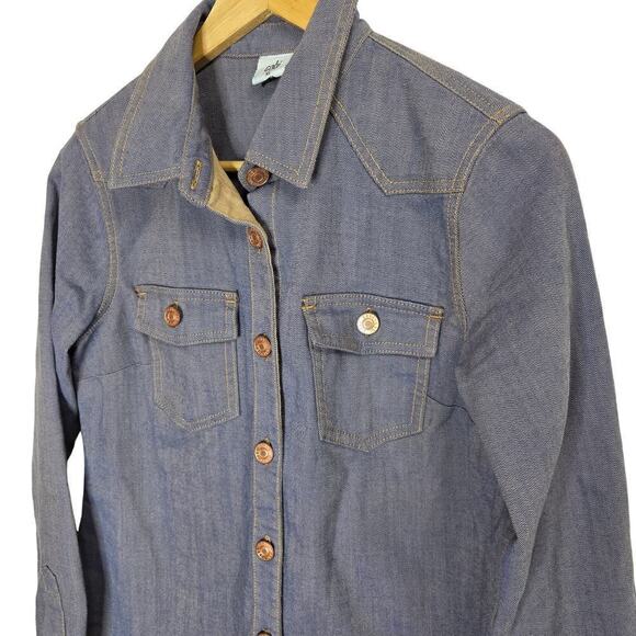 Cabi Workshop Jacket Womens XS Blue Denim Western Cowgirl Button-Up - Picture 2 of 11